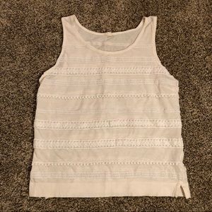 Must go!  - Jcrew stripe lace crochet tank top